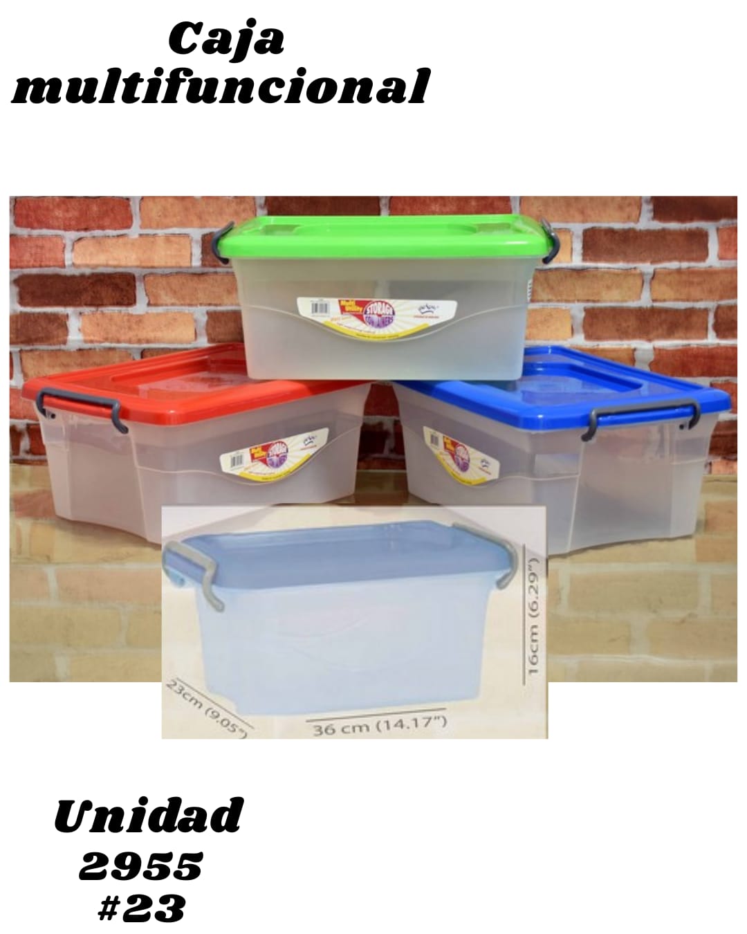 Caja Organizadora-Pl&aacute;stica 9L - Imagen principal