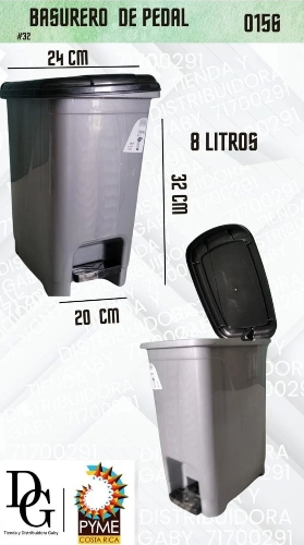 Basurero de Pedal 8L - Imagen principal