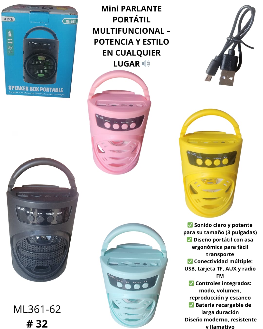 Mini Parlante Port&aacute;til - Imagen principal