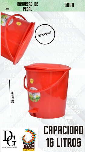 Basurero de Pedal 16L - Imagen principal