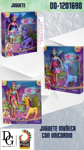 Juguete Mu&ntilde;eca con Unicornio - Imagen principal