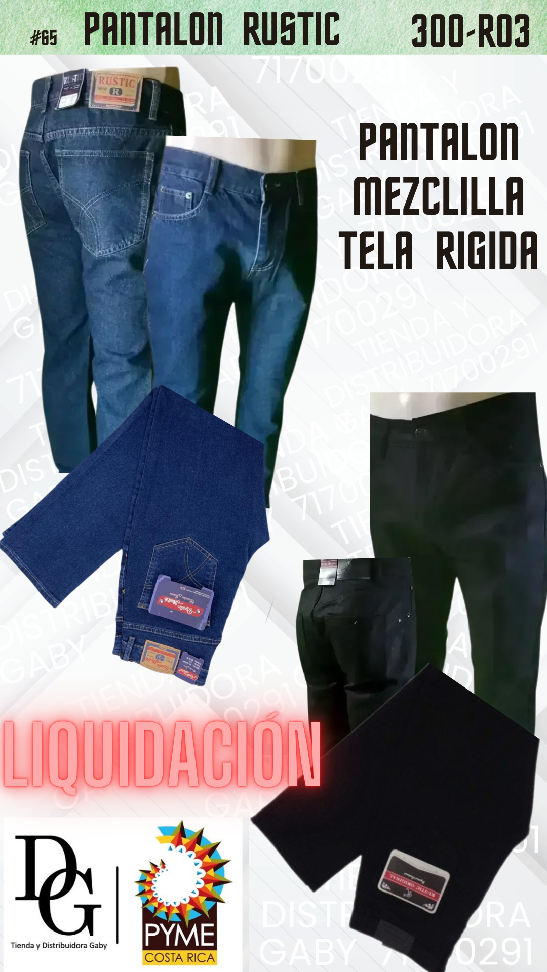 Pantal&oacute;n Mezclilla Hombre - Imagen principal