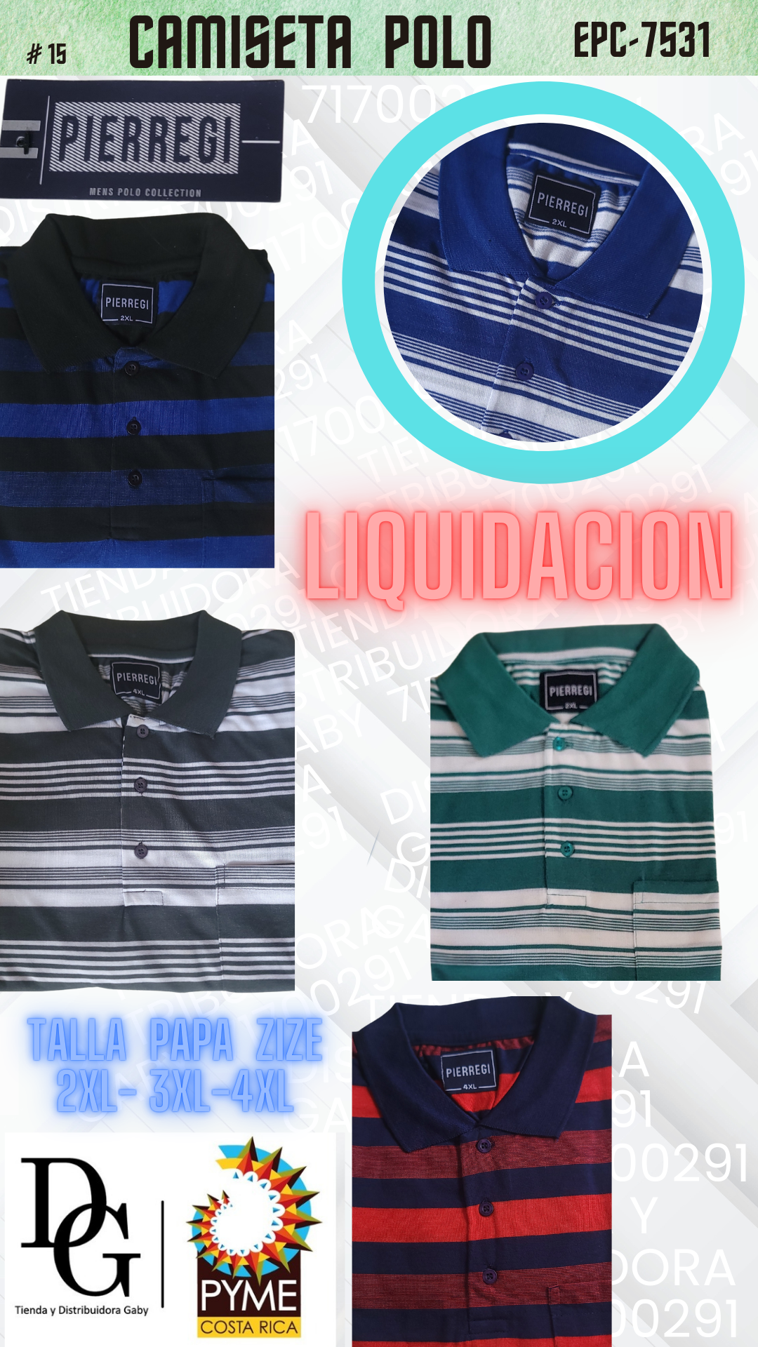 Camiseta Talla Especial Cuello Polo - Imagen principal