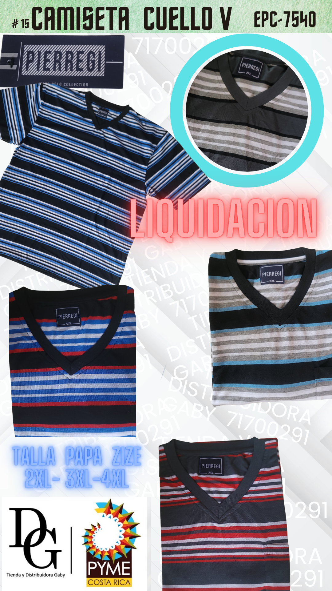 Camiseta Talla Especial Cuello V - Imagen principal