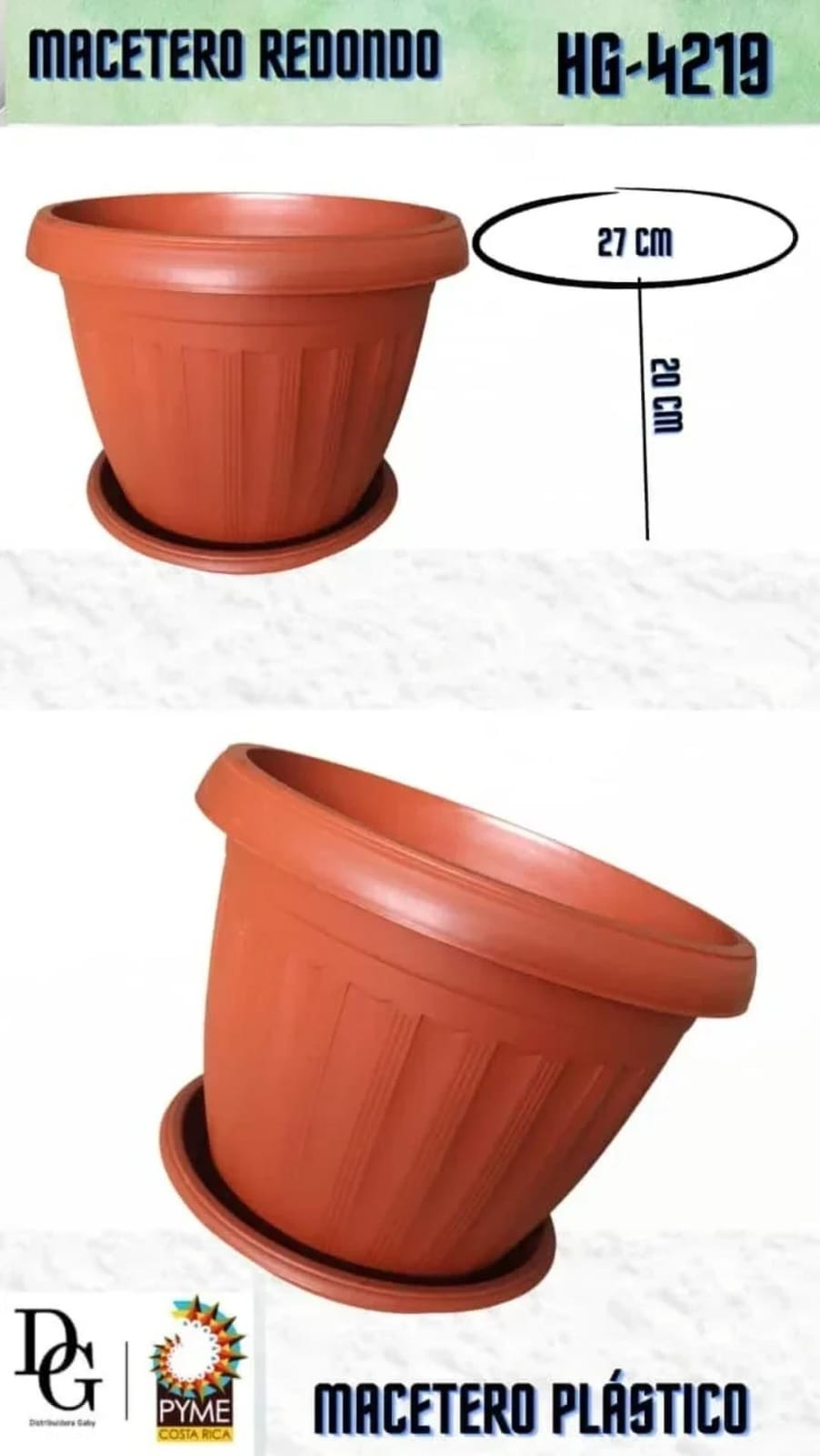 Macetero Pl&aacute;stico - Imagen principal
