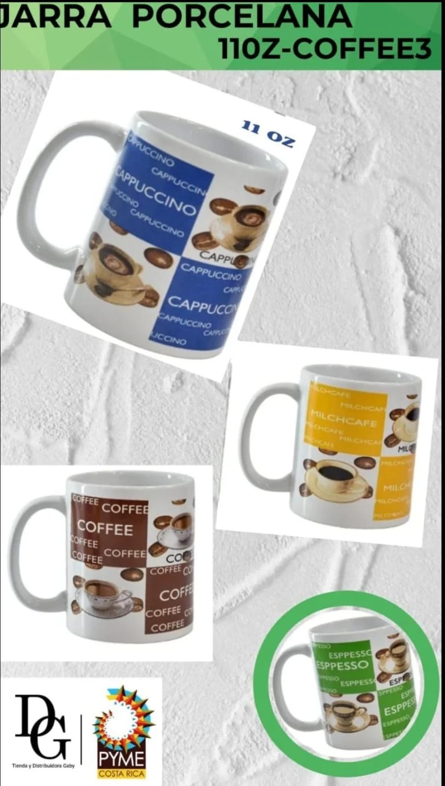 Paquete Jarras Dise&ntilde;o Caf&eacute; - Imagen principal