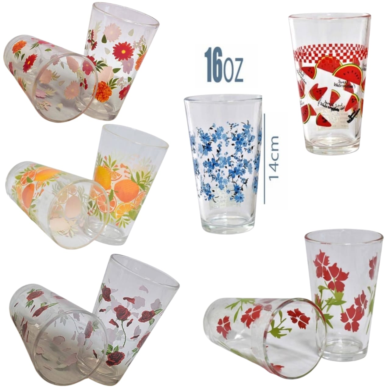 Paquete Vasos Vidrio 16oz - Imagen principal