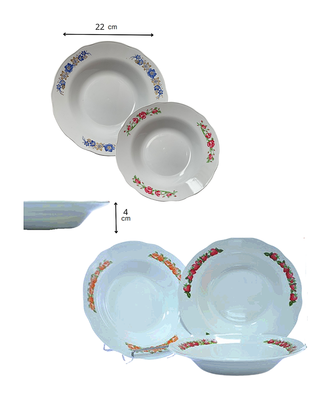 Paquete De Platos Semi Hondos 9" - Imagen principal