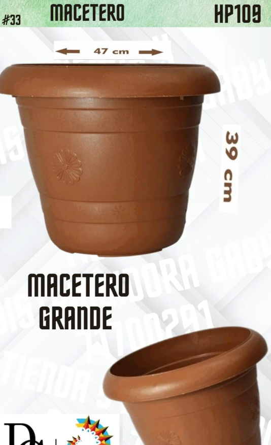 Macetero Pl&aacute;stico Grande - Imagen principal