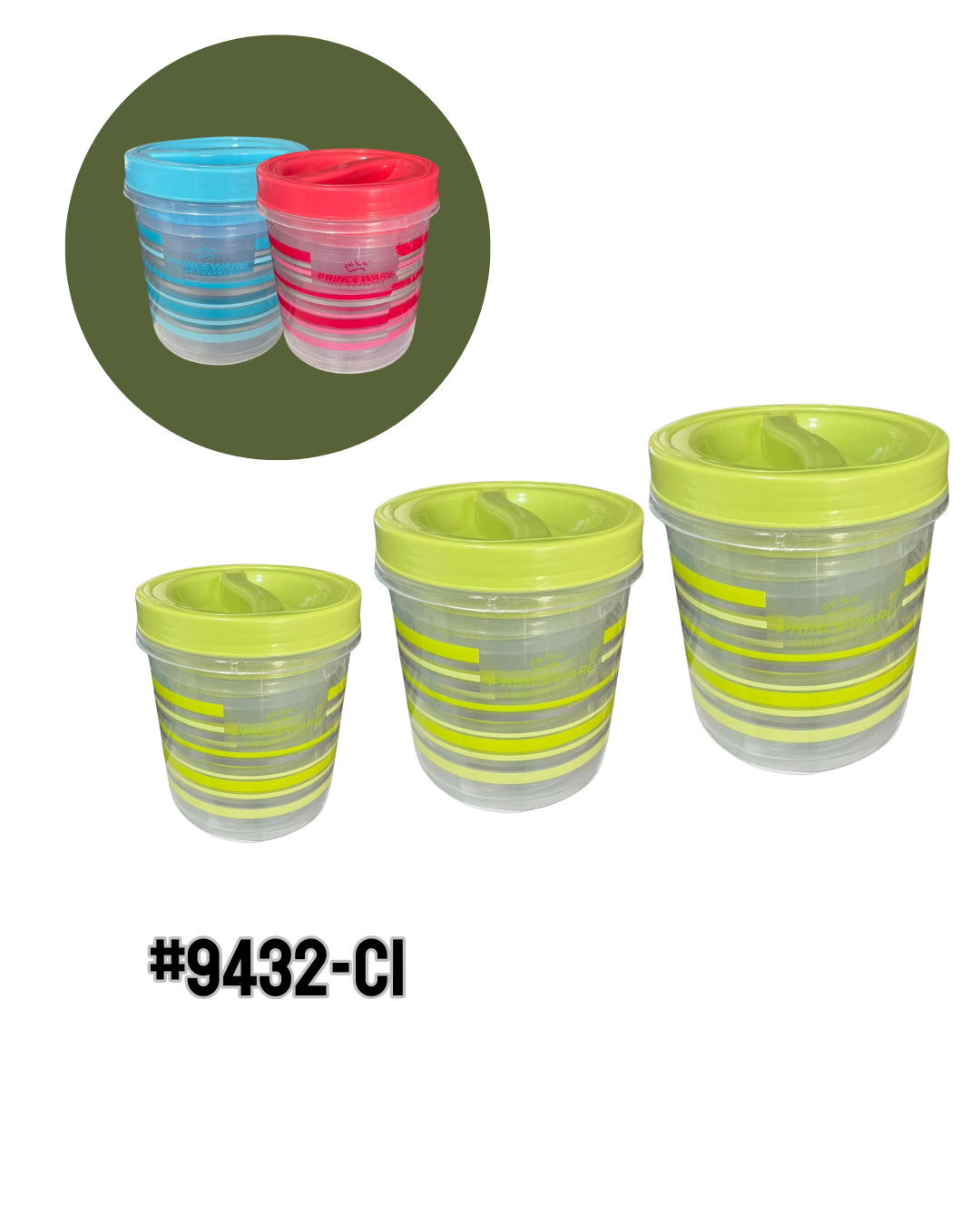Set Envase Pl&aacute;stico Tapa Rosca 3 PZAS - Imagen principal