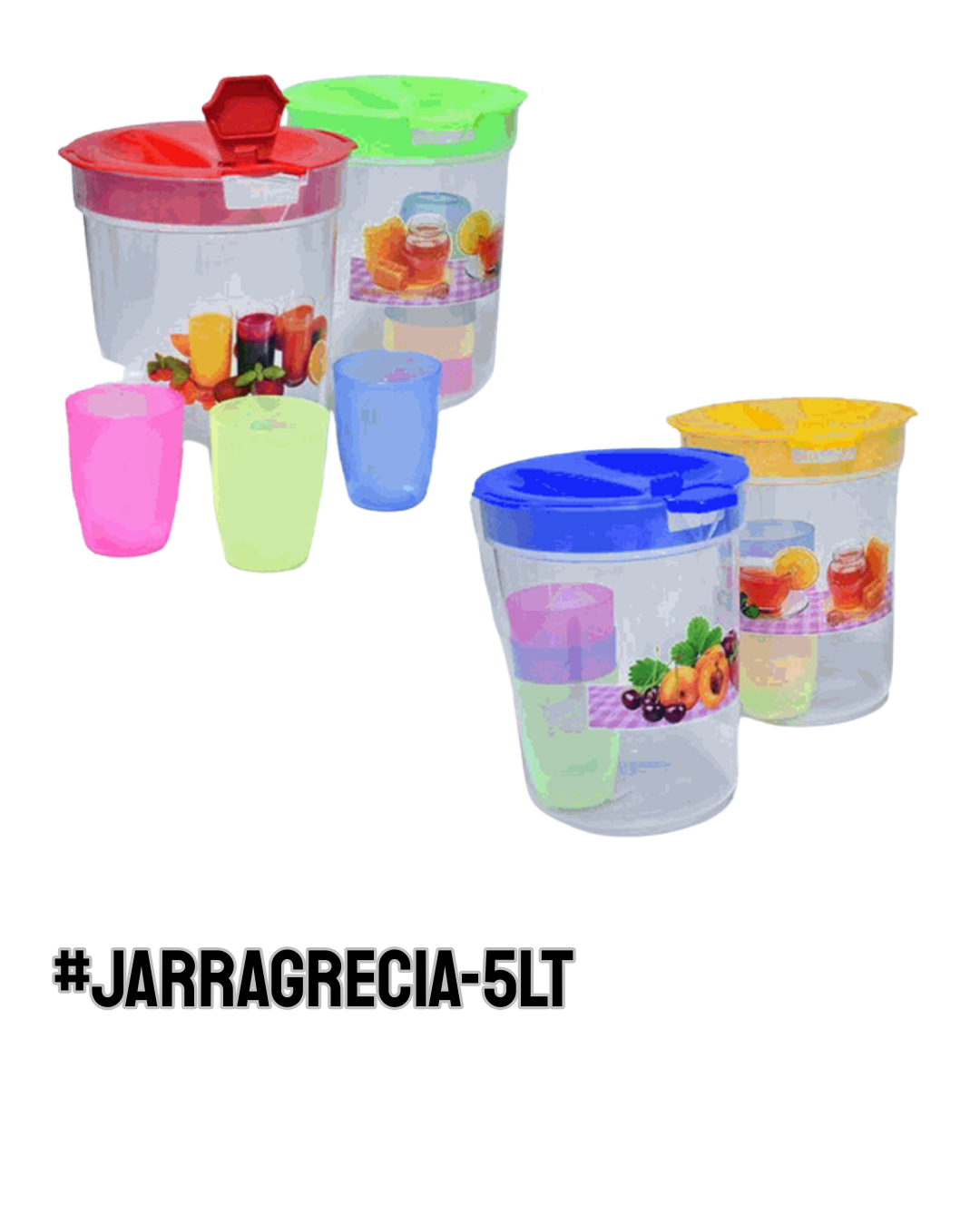 Pichel Pl&aacute;stico de 5L con Vasos - Imagen principal