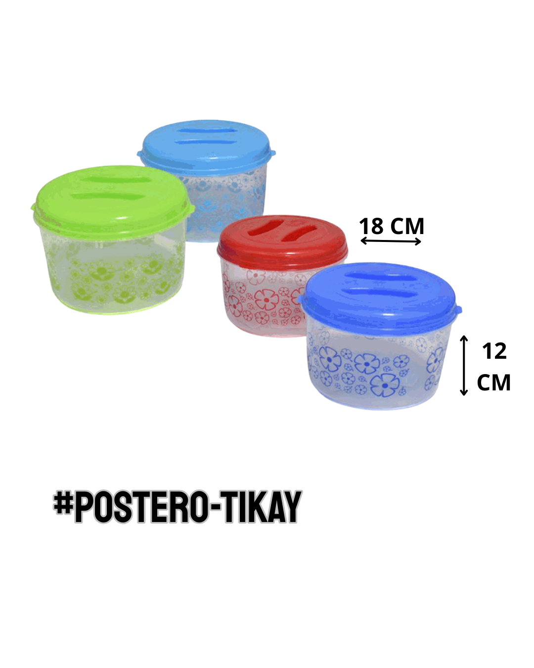 Paquete Envases Pl&aacute;sticos 4 PCS - Imagen principal
