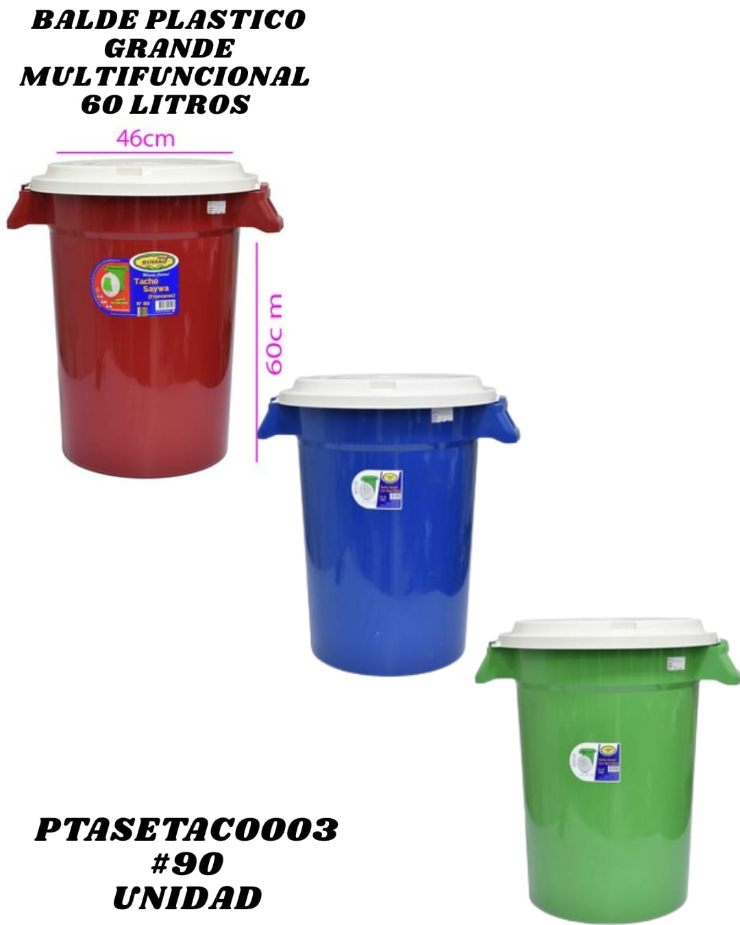 Recipiente Extra Grande 60L - Imagen principal