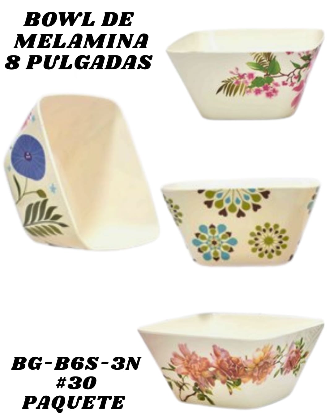 6 Bowls de Melanina 8" - Imagen principal