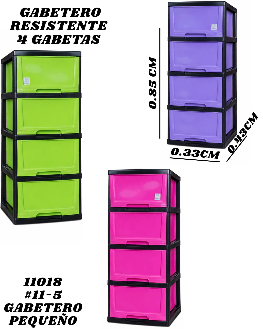Gavetero Pl&aacute;stico 4  Niveles - Imagen principal