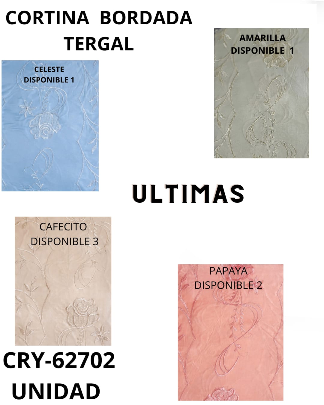 Cortina Bordada para Ventana - Imagen principal