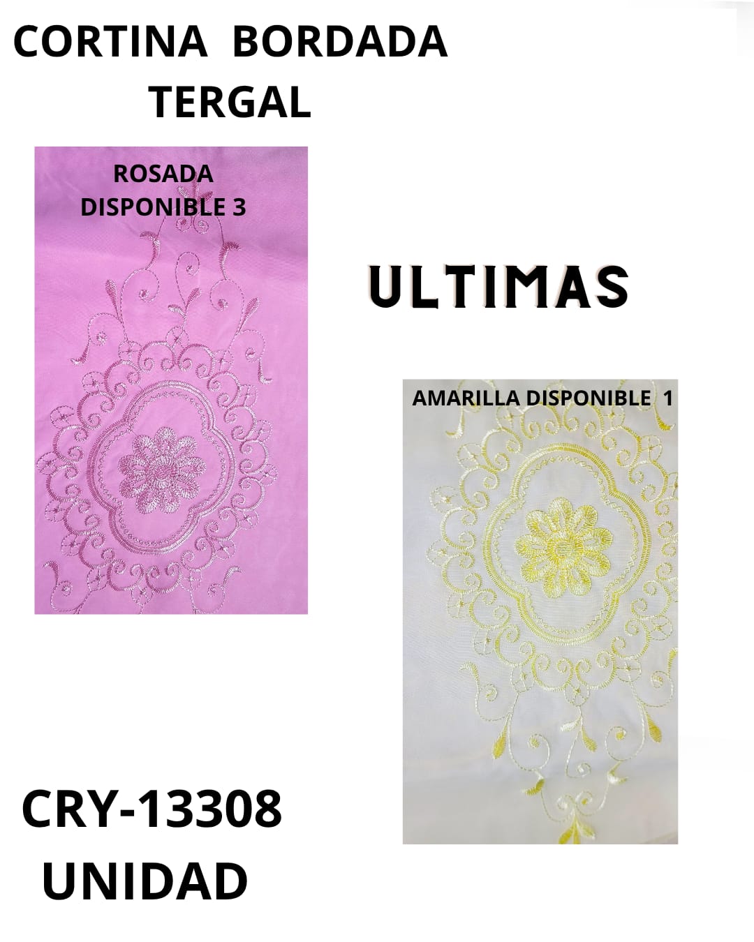 Cortina Bordada para Ventana - Imagen principal