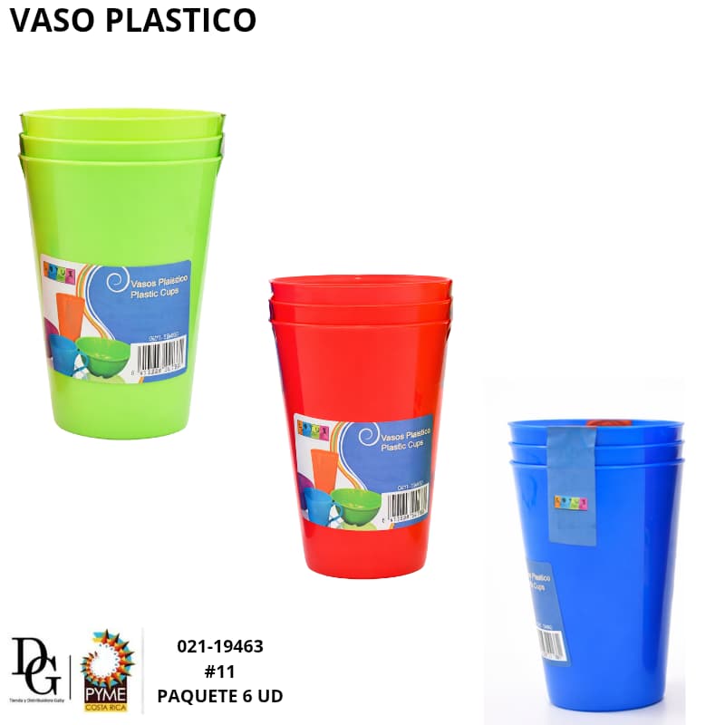 6 Vasos Pl&aacute;sticos 16oz - Imagen principal