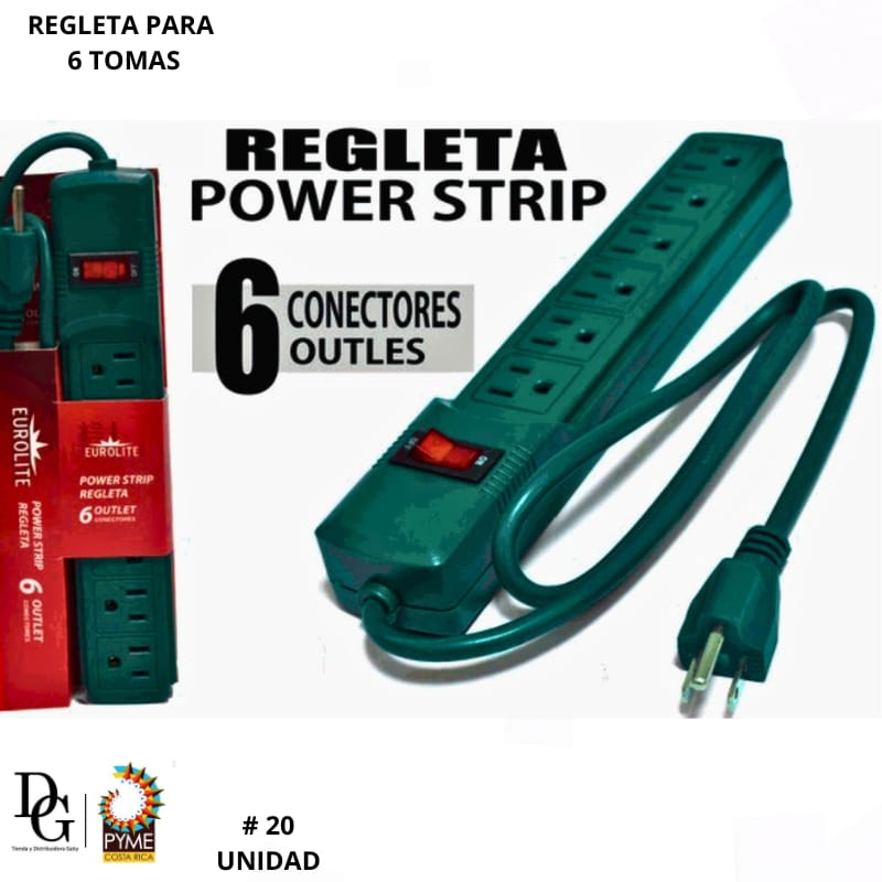 Regleta de 6 Conectores 110220V  - Imagen principal