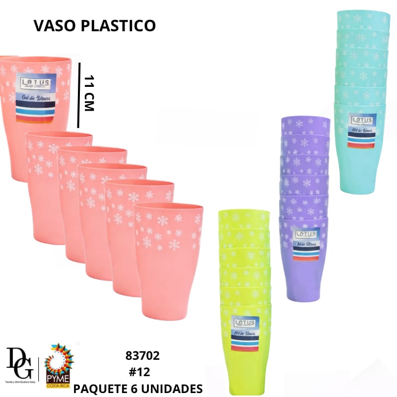 Juego de 6 Vasos Pl&aacute;sticos 15oz - Imagen principal