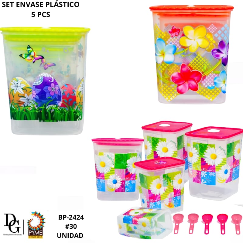 Set Envase Pl&aacute;stico 5 PZAS - Imagen principal