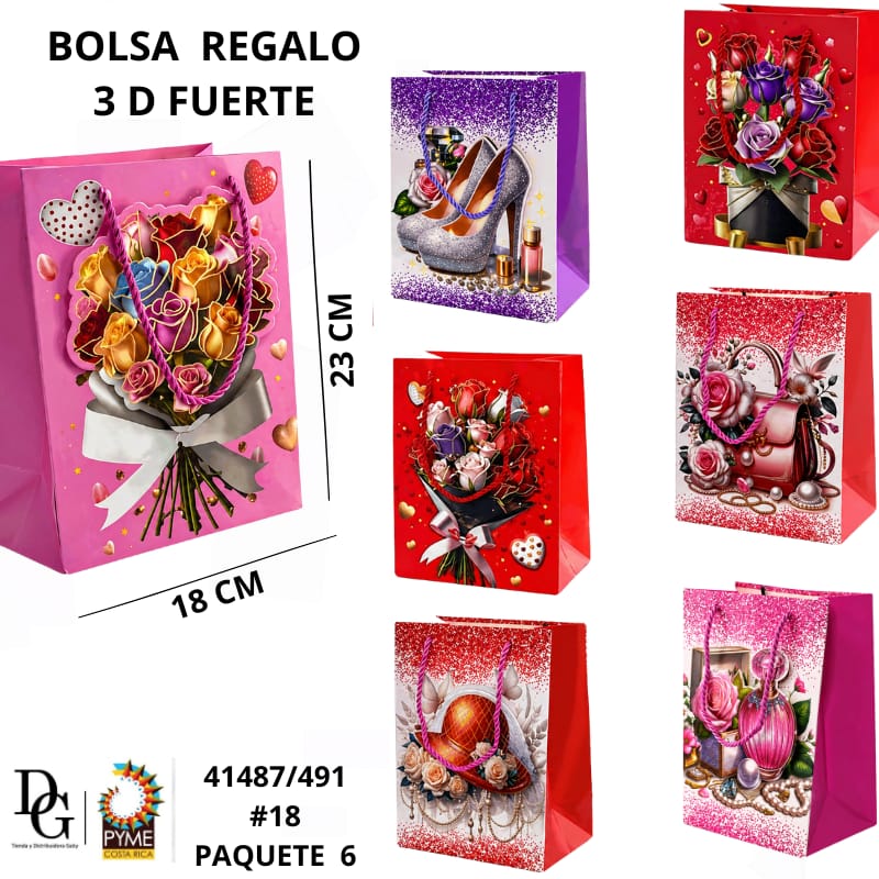 6 Bolsas de Regalo 3D - Imagen principal