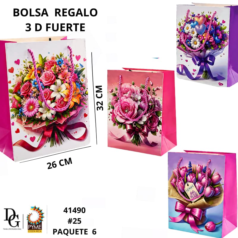 6 Bolsas de Regalo 3D - Imagen principal