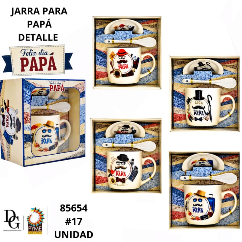 Set Jarra de Cer&aacute;mica Pap&aacute; 11oz - Imagen principal