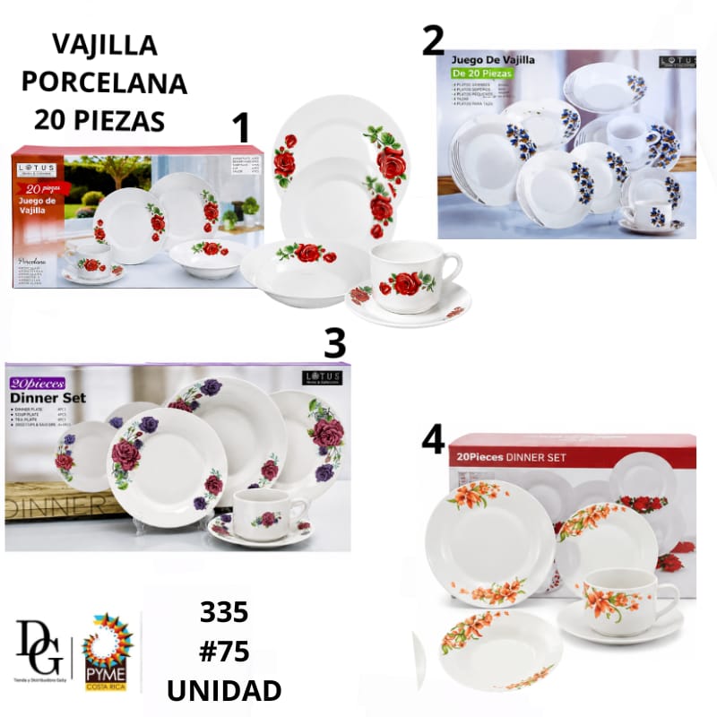 Set Vajilla Porcelana 20 PZAS - Imagen principal